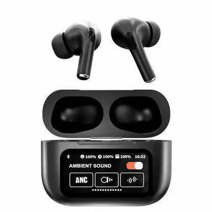 A9 Pro Earbuds With Anc Technology Sleek Matte Black Design