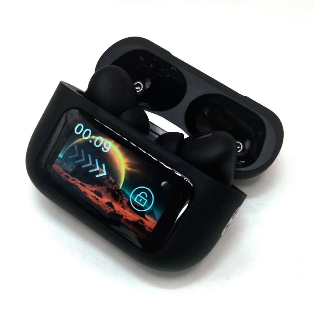 A9 Pro Earbuds With Anc Technology Sleek Matte Black Design