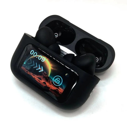 A9 Pro Earbuds With Anc Technology Sleek Matte Black Design