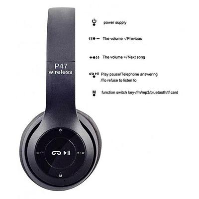 Wireless Headphones Black Active Noise Cancellation