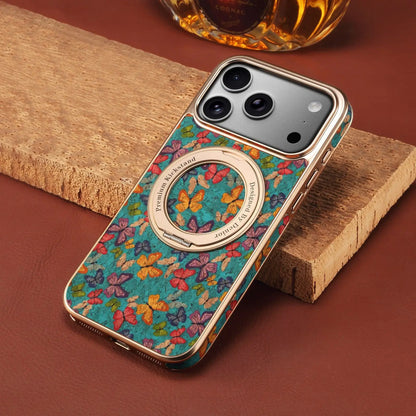 Magnetic iPhone Case with floral Print for 17 Promax