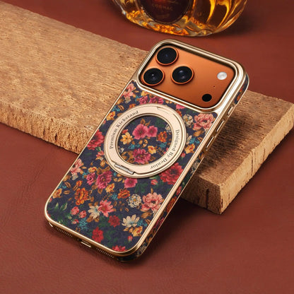 Magnetic iPhone Case with floral Print for 17 Promax