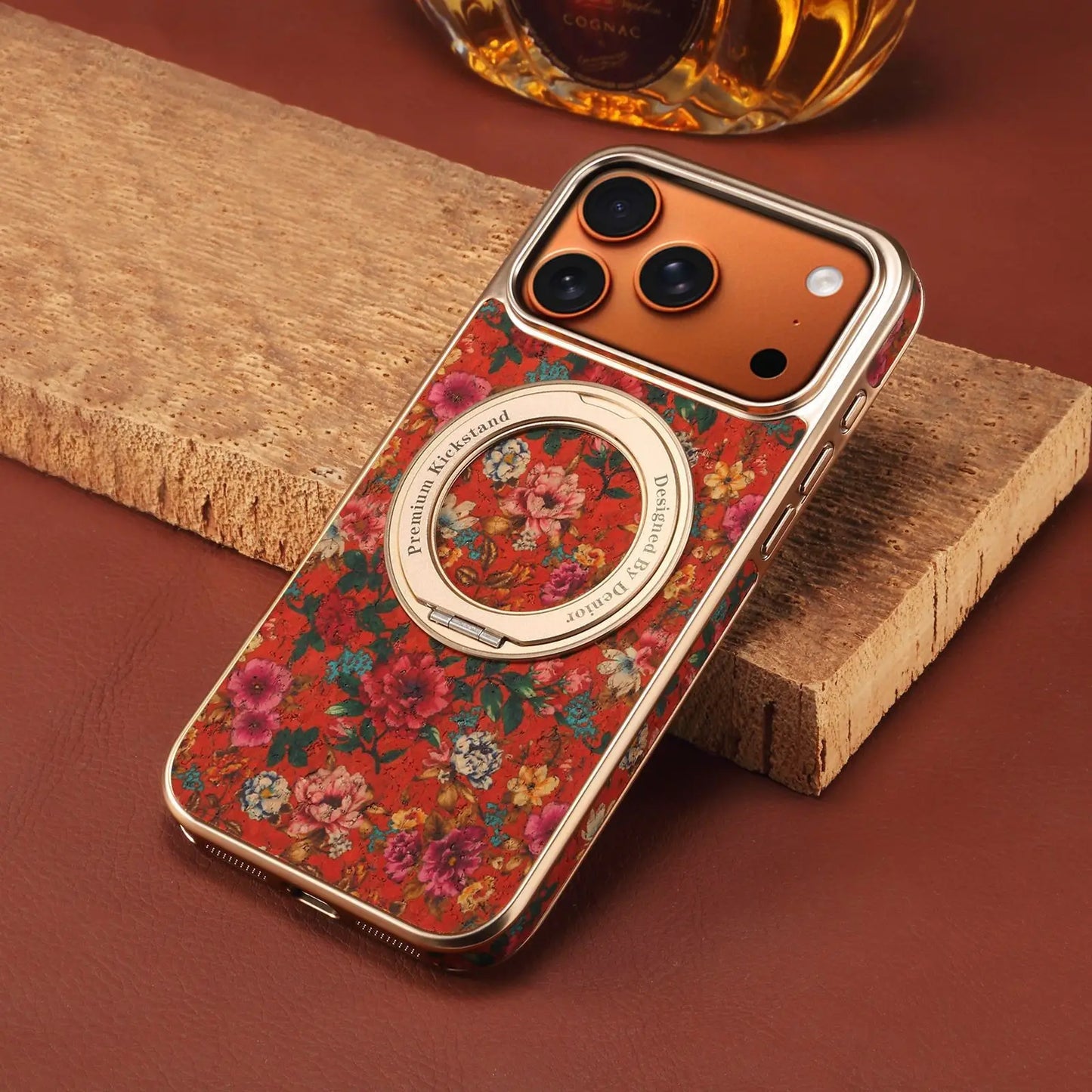 Magnetic iPhone Case with floral Print for 17 Promax